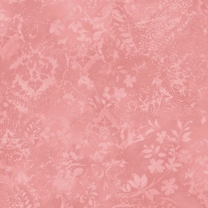 Vintage Damask 108" wide Quilt Backing Fabric in Pink by Maywood Studio continuous cuts of Quilter's Cotton Wide Back Fabric