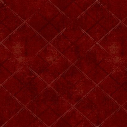One Sister Basics Distressed Plaid in Dark Red by Henry Glass continuous cuts of Quilter's Cotton Fabric