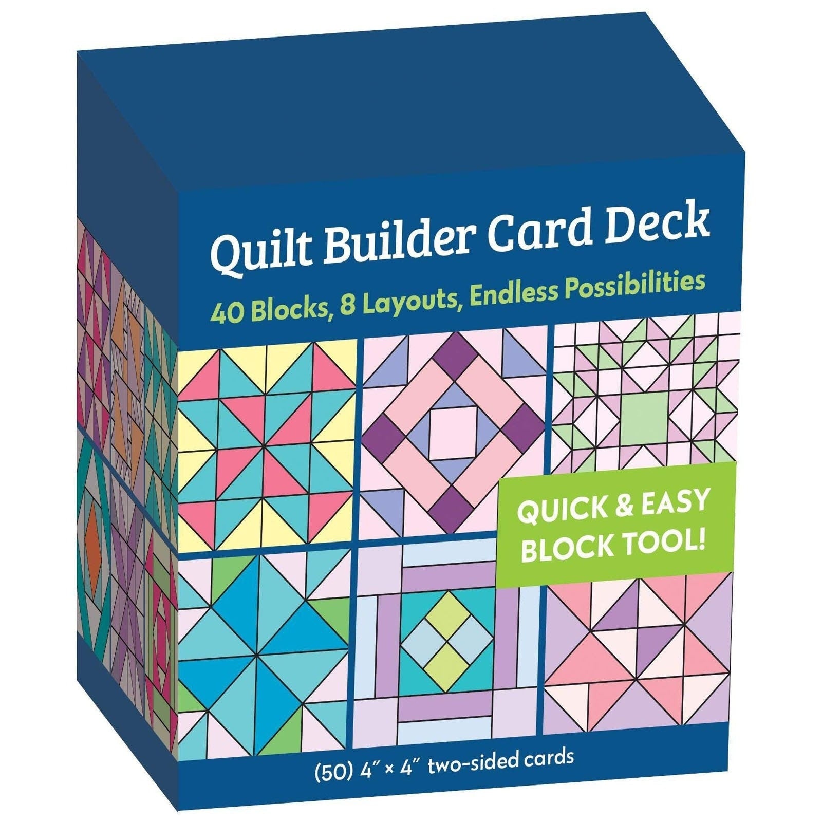 Quilt Builder Card Deck Boxed Set of Quilt Block Patterns with cutting instructions