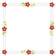 Quilt Top Fabric with Vintage Retro Flowers squares from Aunt Martha&#39;s