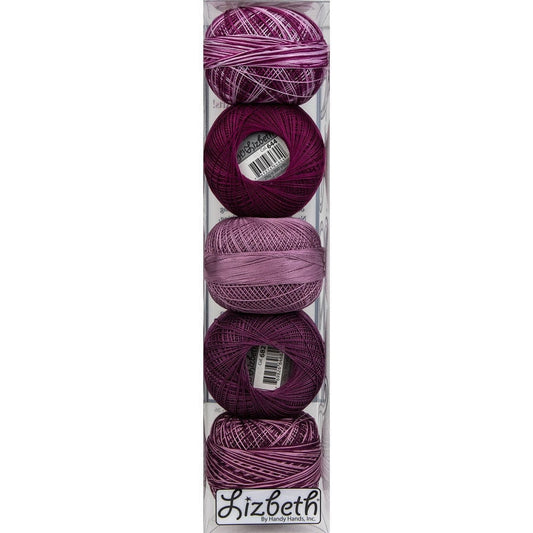 Berry Smoothie Specialty Pack of Lizbeth size 20. 5 balls 100% Egyptian Cotton Tatting Thread