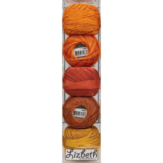 Autumn Leaves Specialty Pack of Lizbeth size 20. 5 balls 100% Egyptian Cotton Tatting Thread