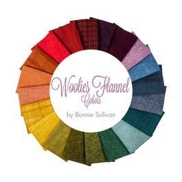 Woolies Flannel Colors Vol 2 Charm Pack by Bonnie Sullivan for Maywood Studios 100% Cotton Flannel