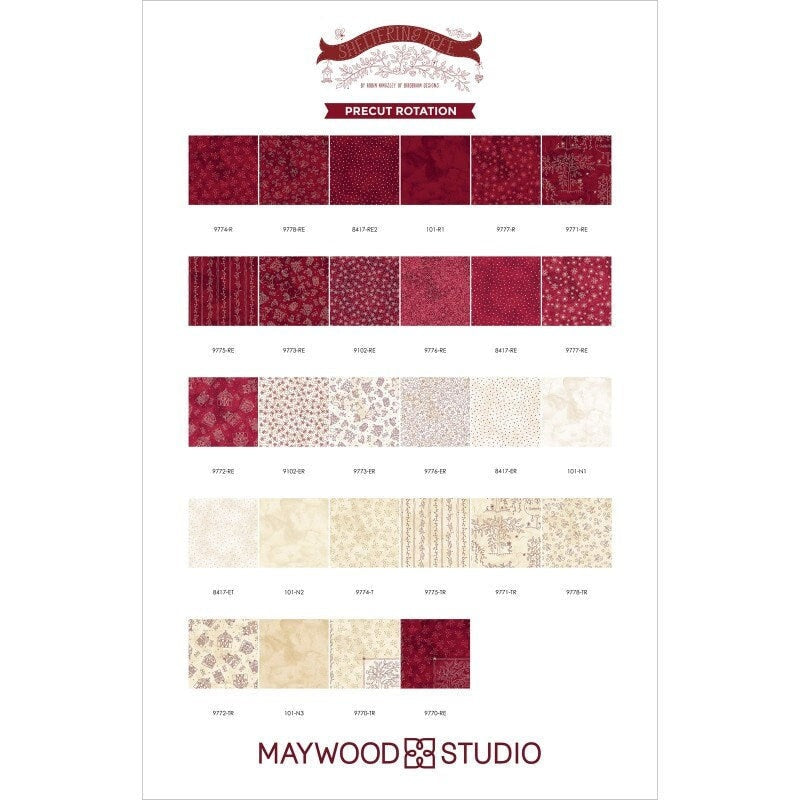 Sheltering Tree by Maywood Studio Quilter&#39;s Cotton Layer Cake 42 piece collection of 10 inch squares