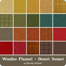 Woolies Flannel Desert Sunset Charm Pack by Bonnie Sullivan for Maywood Studios 100% Cotton Flannel