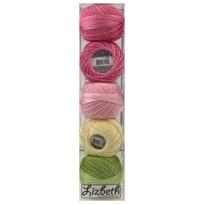Tulip Specialty Pack of Lizbeth size 20. 5 balls 100% Egyptian Cotton Tatting Thread