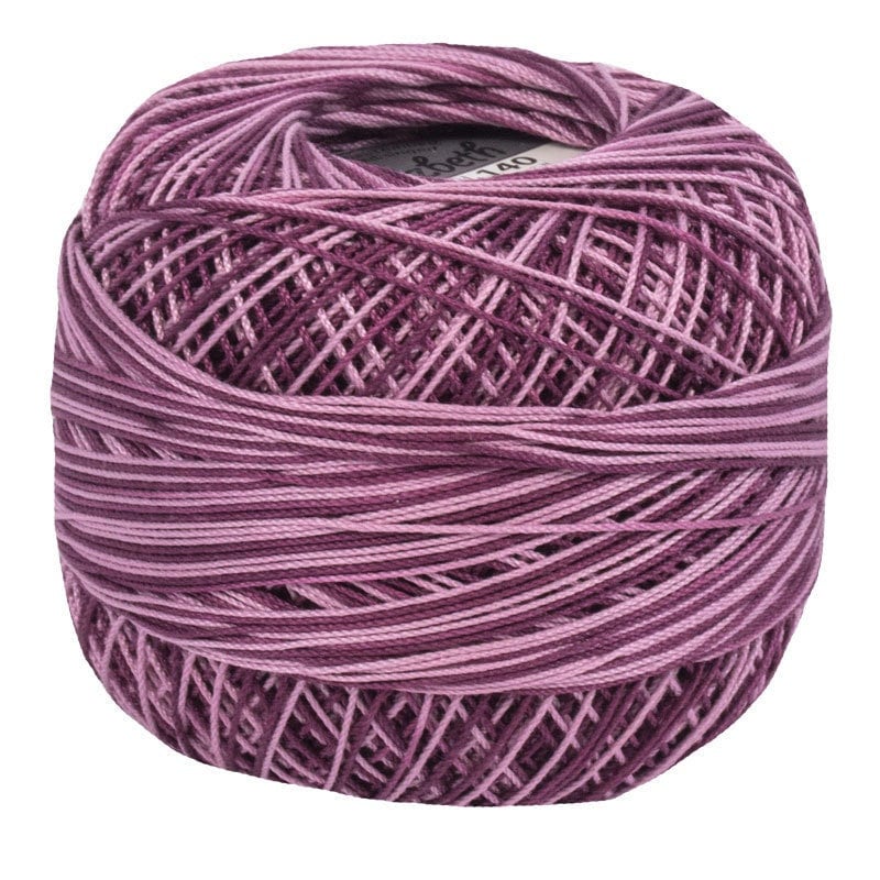 Country Grape Swirl Lizbeth 140 Size 20 100% Egyptian Mercerized Cotton Variegated Tatting Thread