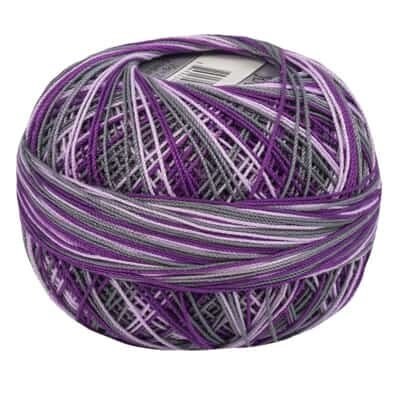 Purple Marble Lizbeth 173 Size 20 100% Egyptian Mercerized Cotton Variegated Tatting Thread