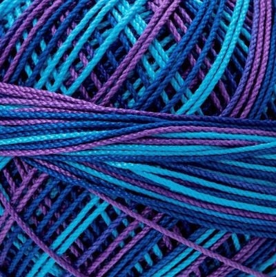 Caribbean Lizbeth 122 Size 20 100% Egyptian Mercerized Cotton Variegated Tatting Thread