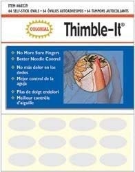 Thimble-It 64 natural feeling self adhesive finger pads by Colonial Needle Co