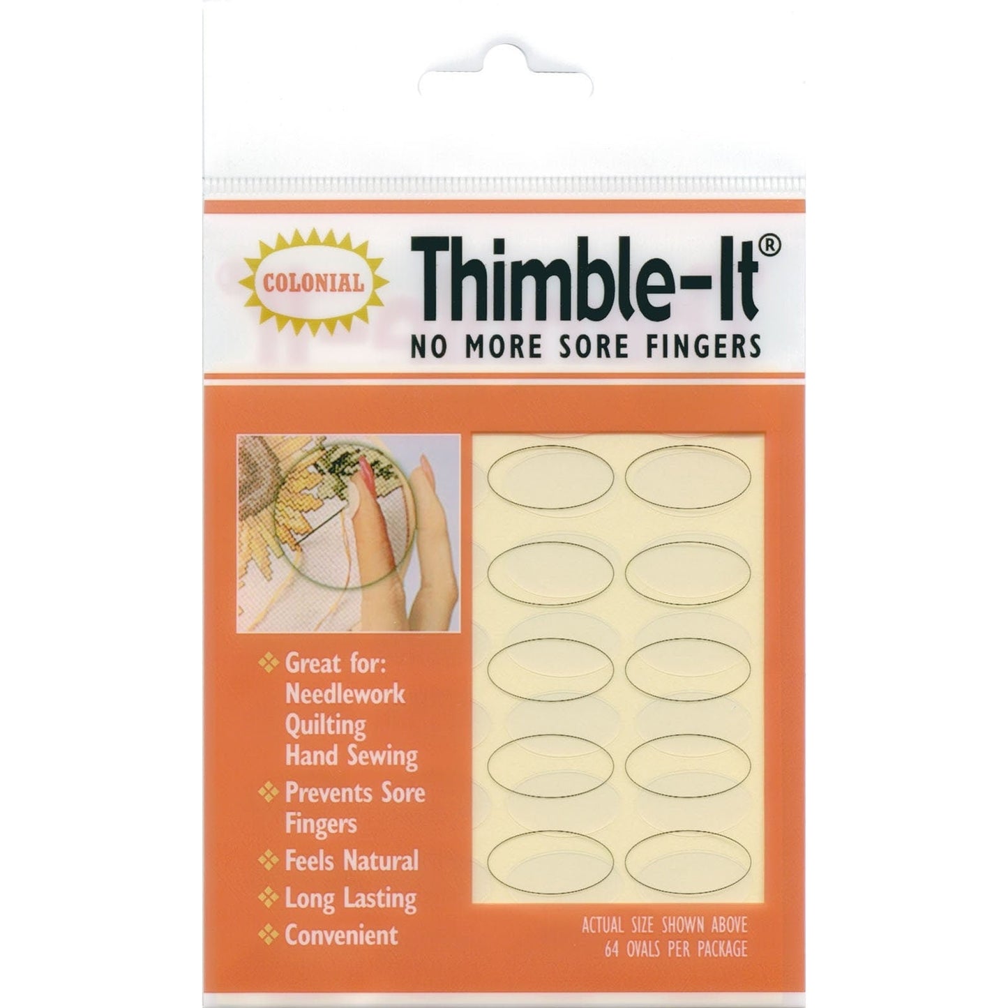 Colonial Needle Thimble-It Finger Pads-64/Pkg
