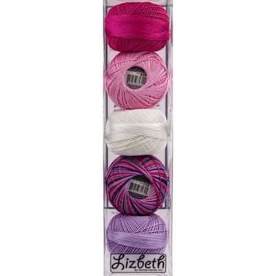 Sweet Heart Specialty Pack of Lizbeth size 20. 5 balls 100% Egyptian Cotton Tatting Thread