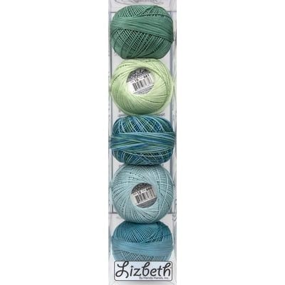 Crystal Waters Specialty Pack of Lizbeth size 20. 5 balls 100% Egyptian Cotton Tatting Thread