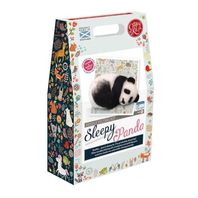 Sleepy Panda Needle Felting Kit by the Crafty Kit Company