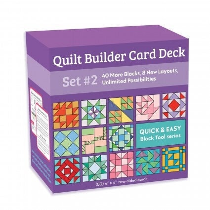 Quilt Builder Card Deck #2 Boxed Set of Quilt Block Patterns with cutting instructions
