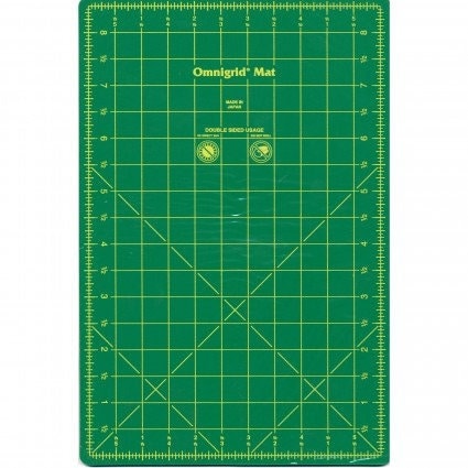 Omnigrid Cutting Mat 5.5 inches by 8.5 inches Green self healing double sided cutting mat with grid