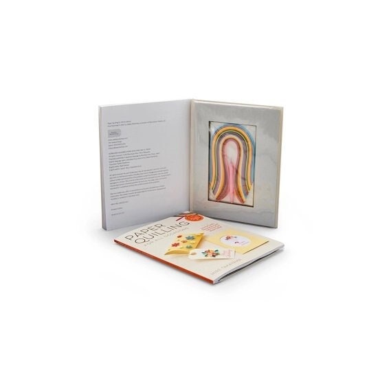 Paper Quilling for All Occasions Kit, a book with over 30 projects and the Quilling Paper and tool to make them