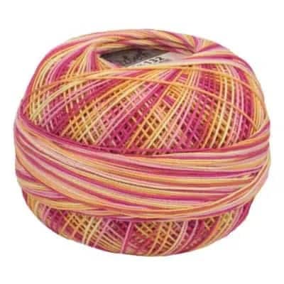 Tropical Punch Lizbeth 132 Size 20 100% Egyptian Cotton Variegated Tatting Thread