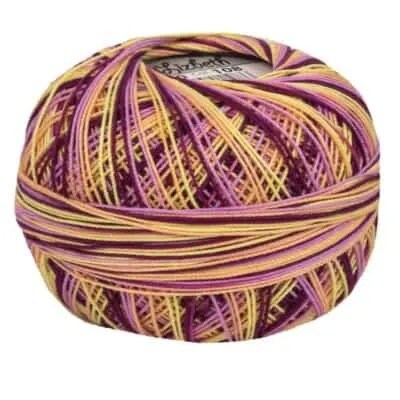 Sherbet Delight Lizbeth 108 Size 20 100% Egyptian Cotton Variegated Tatting Thread