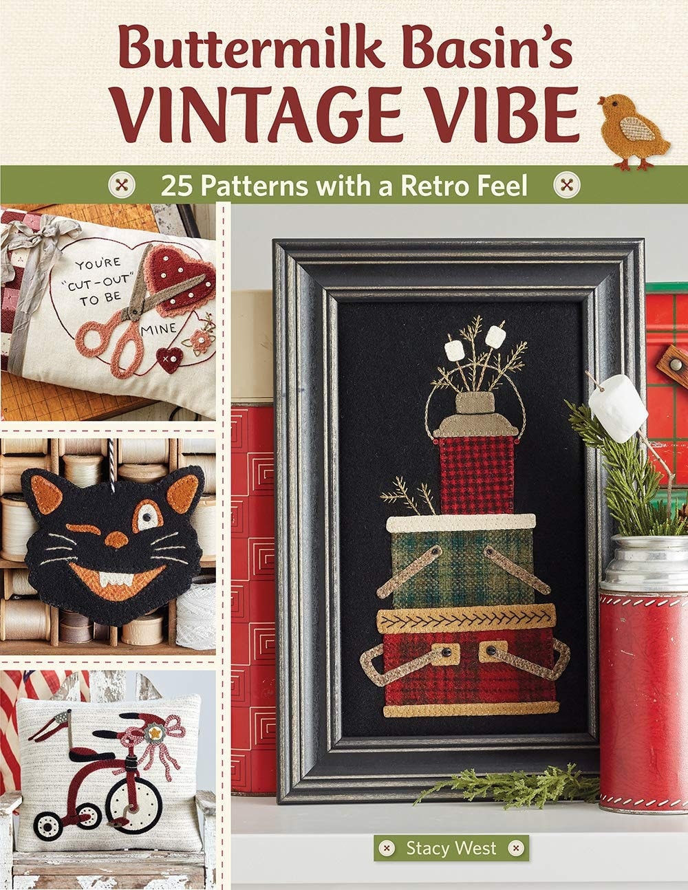 Buttermilk Basin&#39;s Vintage Vibe 80 page soft cover book with 25 full sized patterns with a retro feel by Stacy West