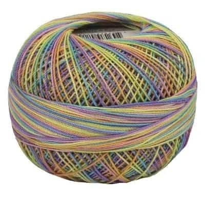 Rainbow Taffy Lizbeth 153 size 20 100% Egyptian Cotton Variegated Tatting Thread