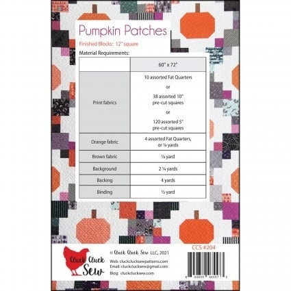 Pumpkin Patches Pattern by Allison Harris for Cluck Cluck Sew for a 60 x 72 inch quilt perfect for beginners