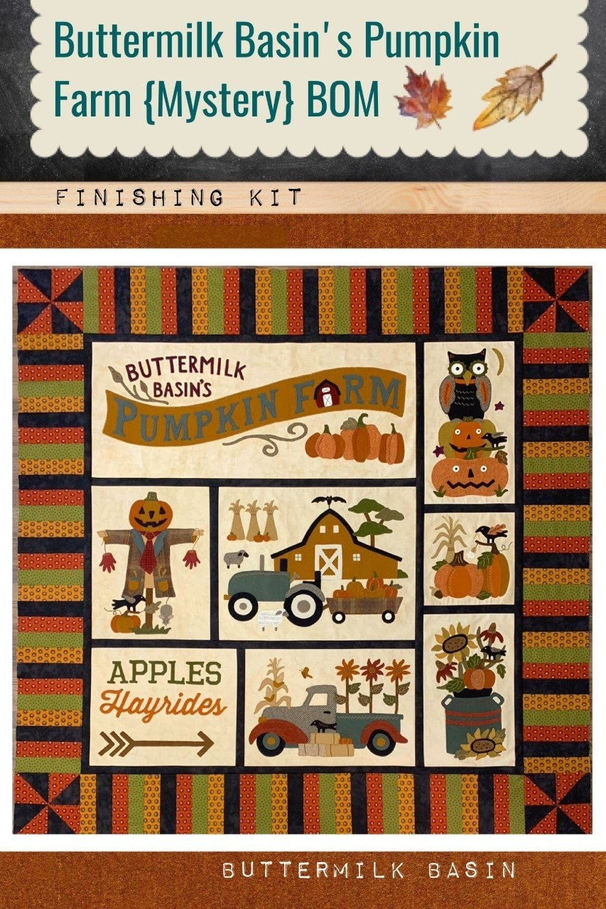 Pumpkin Farm Wool & Cotton Block of the Month Quilt Patterns by Stacy West of Buttermilk Basin