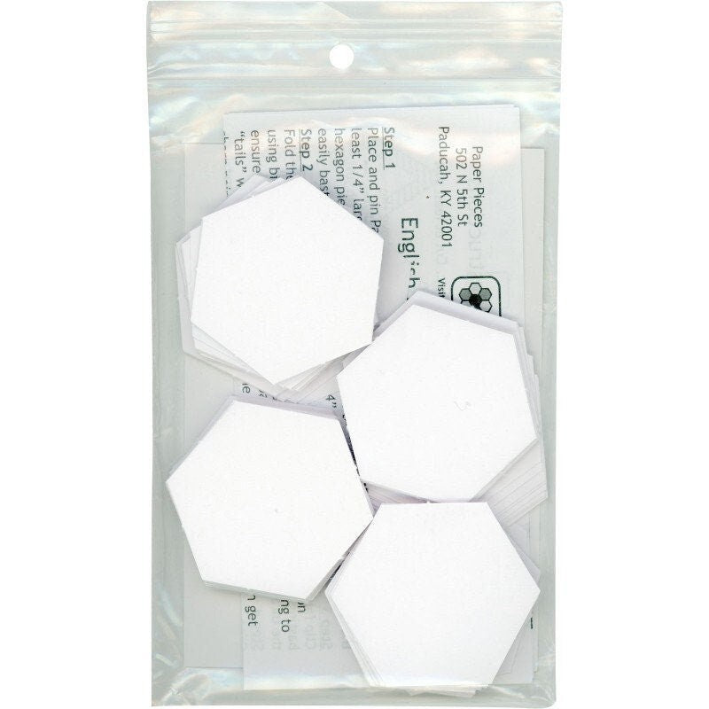 English Paper Piecing 1 inch Hexagon Papers in pack of 100 from Paper Pieces