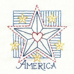 Proud to Be an American Aunt Martha&#39;s #4022 Vintage Embroidery Hot Iron Transfer Pattern