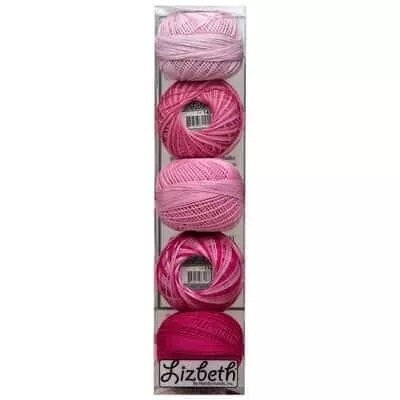 Ballerina Specialty Pack of Lizbeth size 20. 5 balls 100% Egyptian Cotton Tatting Thread