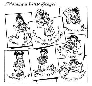 Mommy&#39;s Little Angel Aunt Martha&#39;s #3917 Vintage Embroidery Hot Iron Transfer Pattern