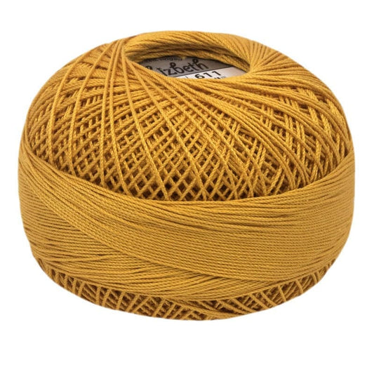 Gold Lizbeth 611 Size 20 100% Egyptian Cotton Tatting Thread