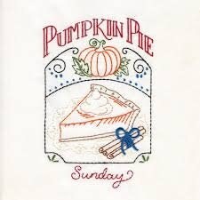 Slice of Pie Aunt Martha&#39;s #4036 Vintage Embroidery Hot Iron Transfer Pattern