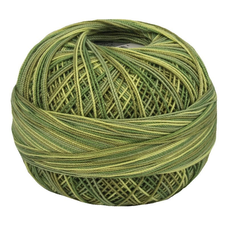 Leafy Green Lizbeth 138 Size 20 100% Egyptian Cotton Variegated Tatting Thread