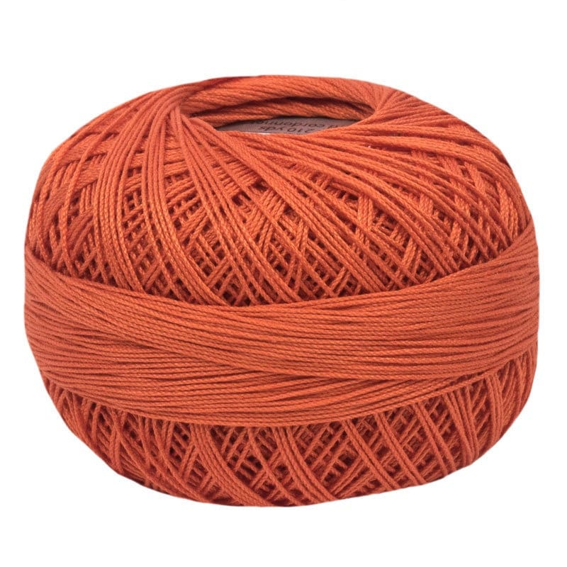 Coral Orange Medium Lizbeth 702 Size 20 100% Egyptian Mercerized Cotton Tatting Thread