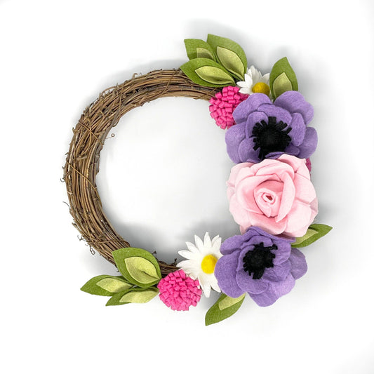 BAZIMA DIY Felt Flower Art Craft Kit DIY Pink Rose and Carnation