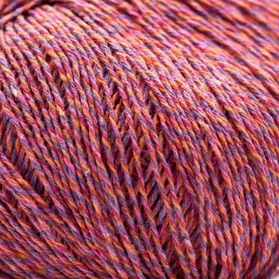 Reborn Denim Variegated Pink Yarn by Kremke Soul Wool 85% recycled denim