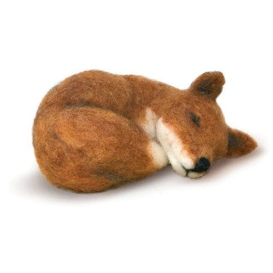 Sleepy Fox Needle Felting Kit by the Crafty Kit Company