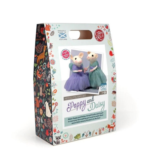 Poppy & Daily Mice Needle Felting Kit by the Crafty Kit Company