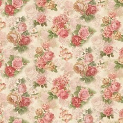 Sweet Blush Rose by P&B Textiles Quilter&#39;s Cotton Charm Pack. 42 piece collection of 5 inch squares