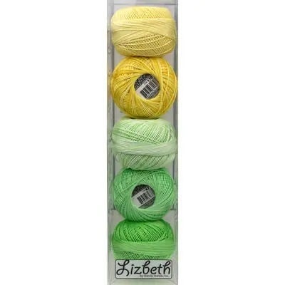 Key Lime Pie Specialty Pack of Lizbeth size 20. 5 balls 100% Egyptian Cotton Tatting Thread