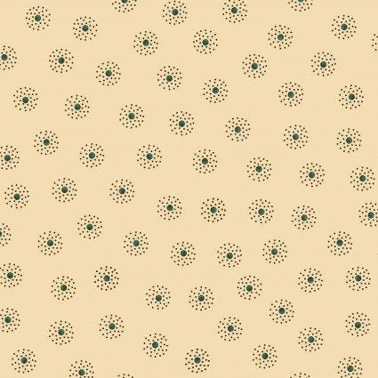 Right As Rain Polka Dot Clusters in Cream by Henry Glass continuous cuts of Quilter&#39;s Cotton Fabric