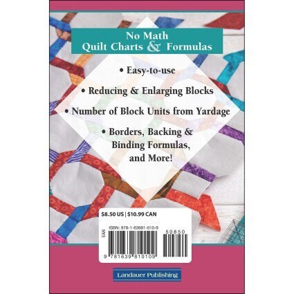 No Math Quilt Charts & Formulas a Handy Pocket Guide compiled by Landauer Publishing