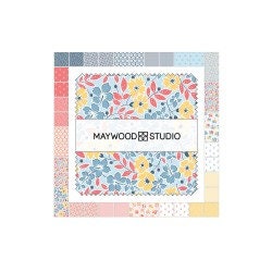 Franny's Flowers by Maywood Studio Charm Pack of 42 5 x 5 inch squares of Quilter's Cotton