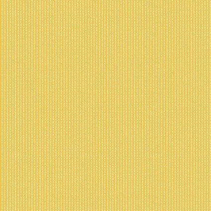 Vintage Flora Perforated Stripe in Yellow by Kimberbell for Maywood Studio, continuouse cuts of Quilter's Cotton