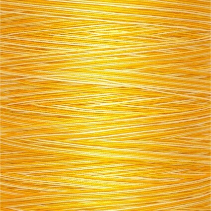Sunrise Sunset Yellow Gutermann Variegated 100% Natural Cotton 50 weight thread , 875 yard spool
