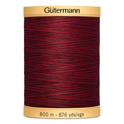 Berry Berry Gutermann Variegated 100% Natural Cotton 50 weight thread , 875 yard spool