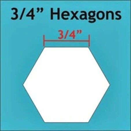 3/4 inch Hexagon Papers for English Paper Piecing in pack of 125 from Paper Pieces