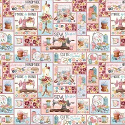 Sew in Love Quilter's Cotton Layer Cake 42 piece collection of 10 inch squares by Kanvas Studio for Benartex