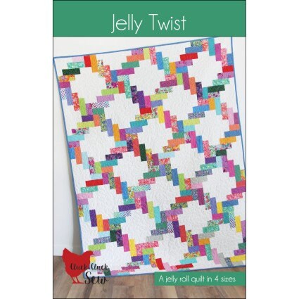 Jelly Twist Pattern by Allison Harris for Cluck Cluck Sew instructions for 4 different sized quilts perfect for precut jelly rolls
